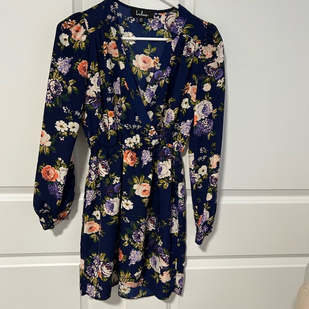 Lulus Floral Dress (faux wrap)